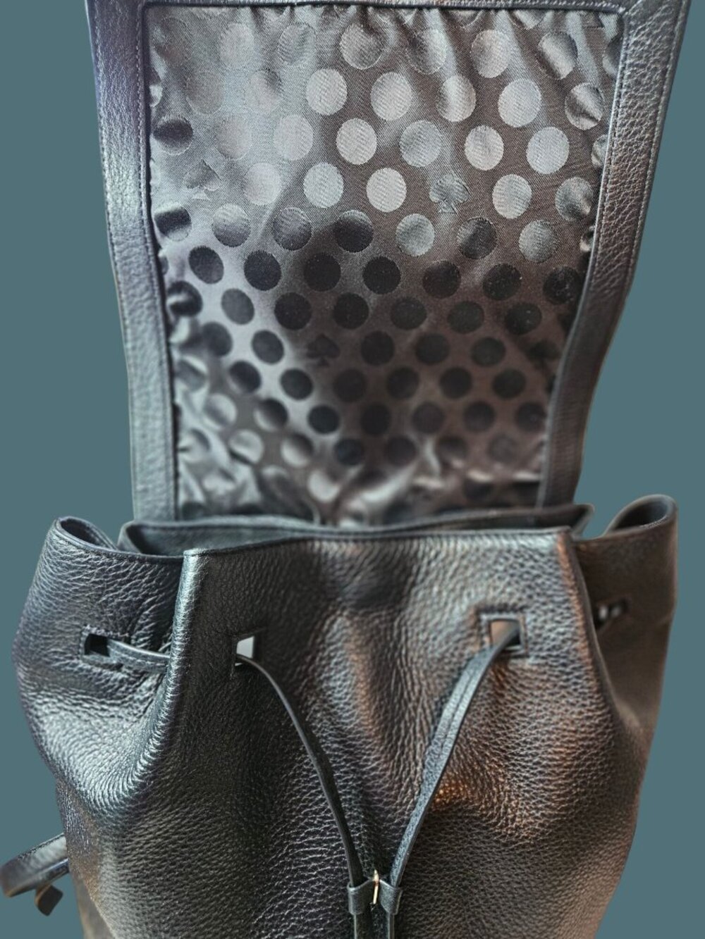 Kate Spade New York Cow Leather Grey Street Wilder Backpack Black - Picture 6 of 15
